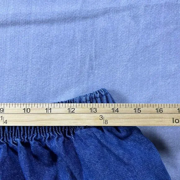 Woman Within Jeans Women 16W Straight Elastic Waist Blue High Rise Pull On NWT - Picture 5 of 8